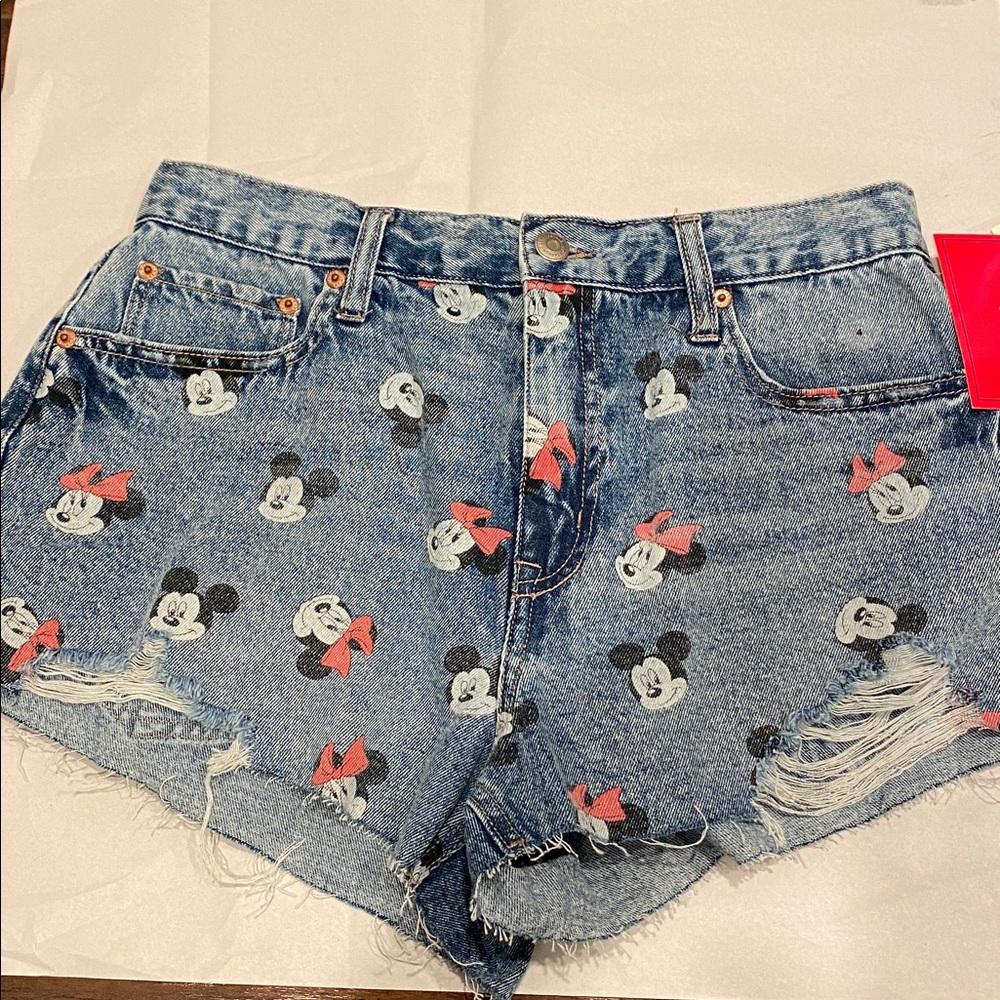 Mickey Mouse Denim Shorts